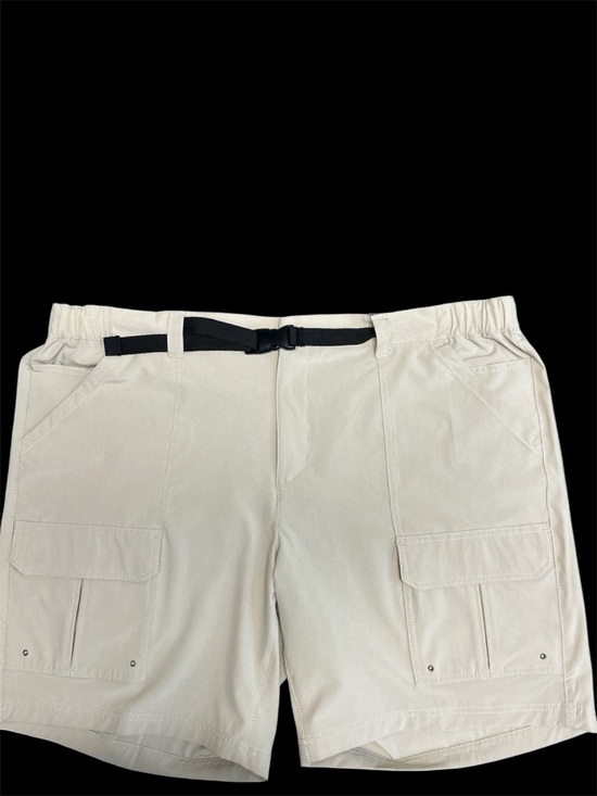 croft & barrow Other - Casual Cargo Shorts Beige with Black Web Belt